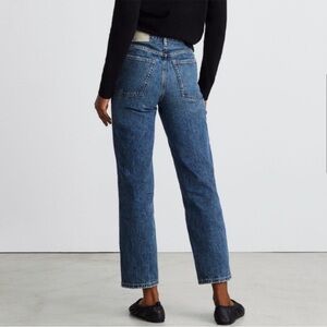 EVERLANE The Rigid Way-High Straight Leg Jeans in Medium Wash - Size 23